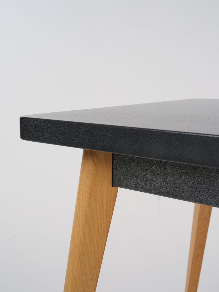 Tolix - Asztal - Acél, Fa - Tolix 55 Fa lábak #3.2