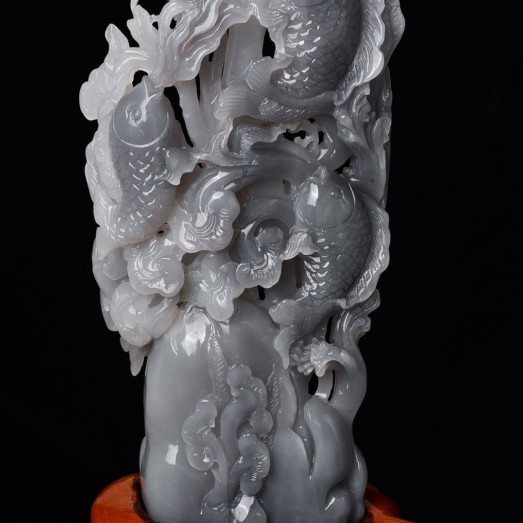 ALGT Certified - Huge and Masterful Natural Nephrite Jade - A vivid color, pure from the earth- 693.88 g #1.0