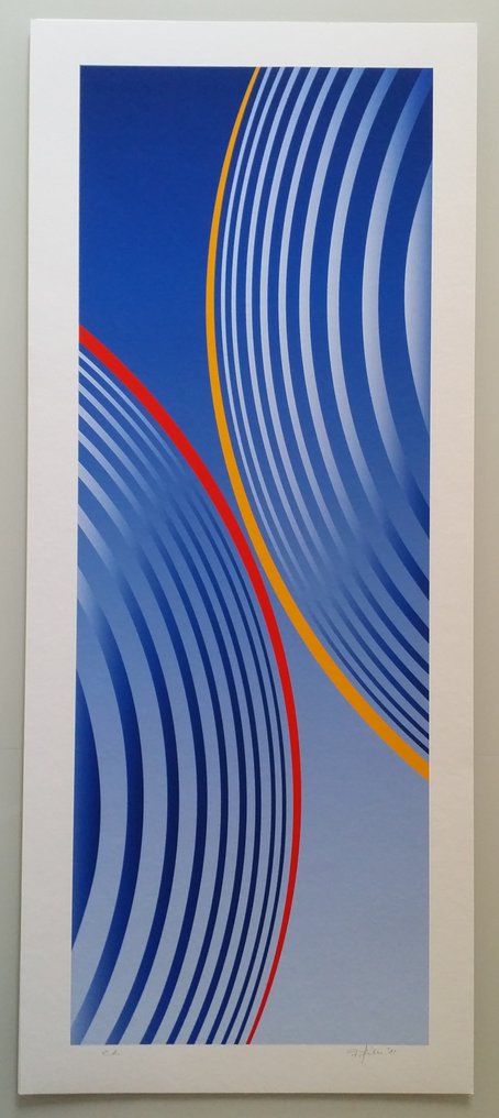 Friedrich Geiler (1944) - Untitled - glicée, handsigned and numb. / OP ART / 2021 #1.0