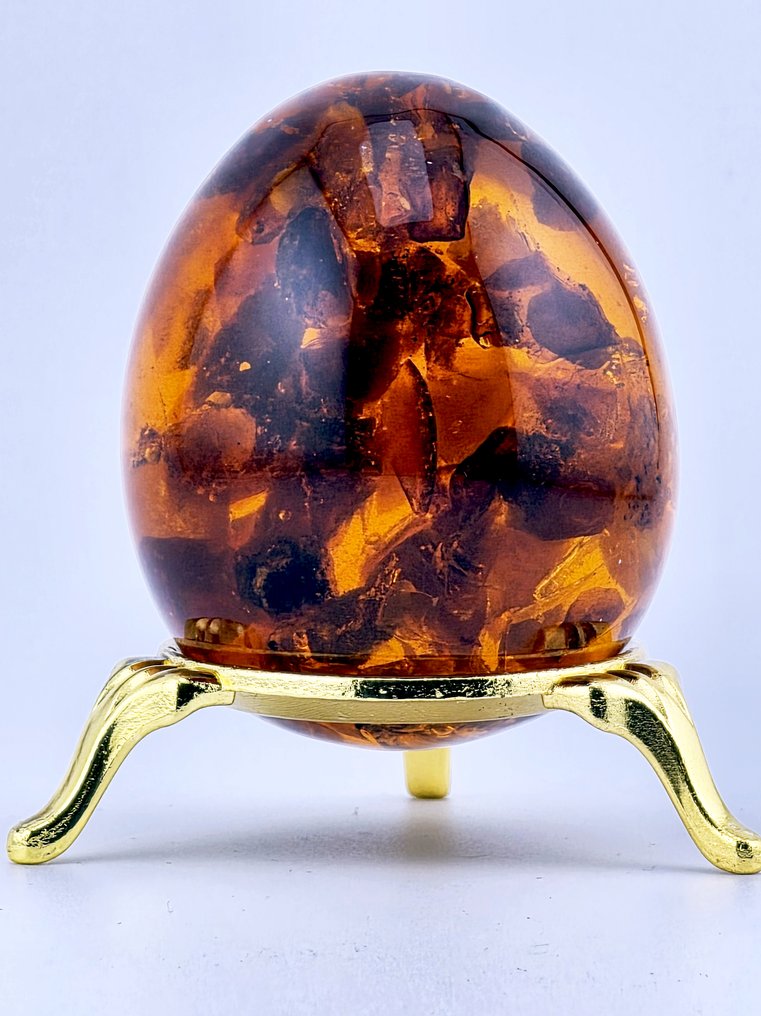 Σπάνια σφαίρα από Βαλτικό κεχριμπάρι – Λεπτομερής διατήρηση BEE – Έκθεση κεχριμπαριού σε παγκόσμιο - Κεχριμπάρι  (χωρίς τιμή ασφαλείας) #1.0