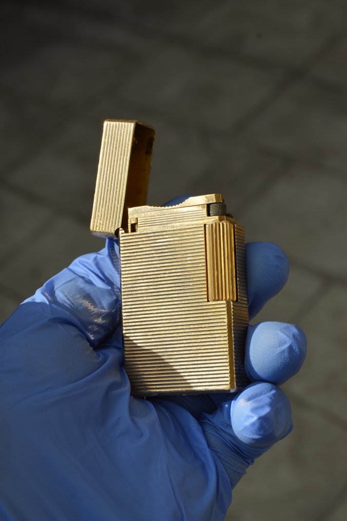 S.T. Dupont - Line 1 BR Large - Ligne Horizontal - Ingen mindstepris - Lommelighter - Forgyldt #1.0