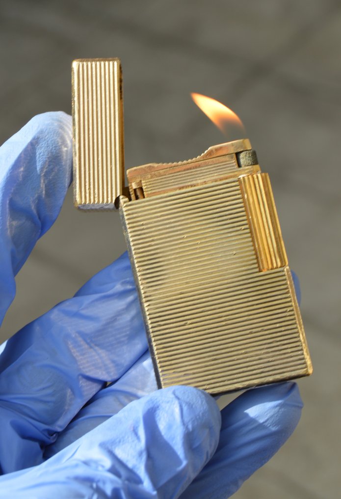 S.T. Dupont - Line 1 BR Large - Ligne Horizontal - Ingen mindstepris - Lommelighter - Forgyldt #1.0