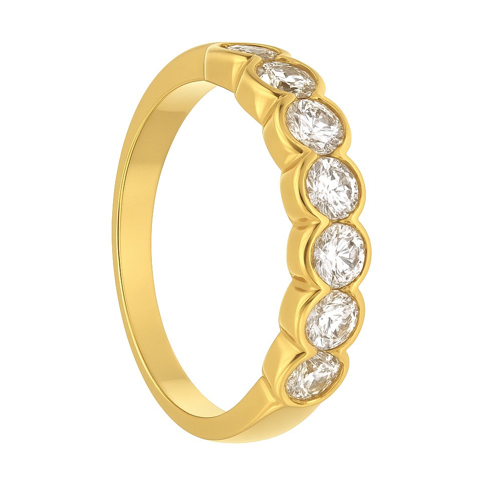 Ring - 18 karat Gull -  0.63ct. tw. Diamant (Naturlig)  #1.0