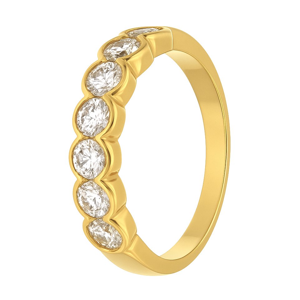 Ring - 18 karat Gull -  0.63ct. tw. Diamant (Naturlig)  #3.2