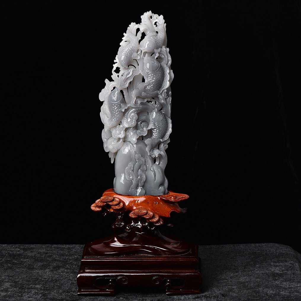 ALGT Certified - Huge and Masterful Natural Nephrite Jade - A vivid color, pure from the earth- 693.88 g #1.0