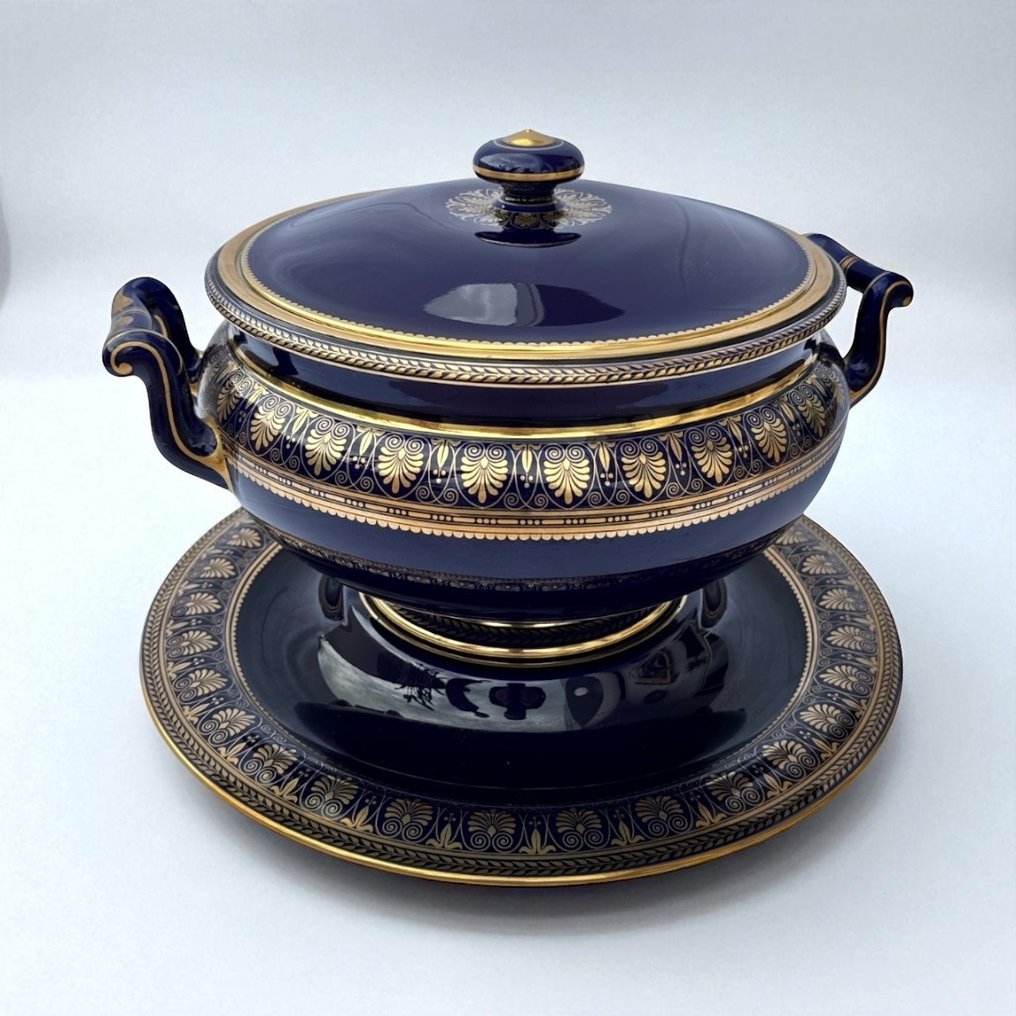 Manufacture Royale de Sevres - 中央裝飾品 - 皇家帝国或 - 軟膏瓷 - 大型桌面中心装饰 #2.1