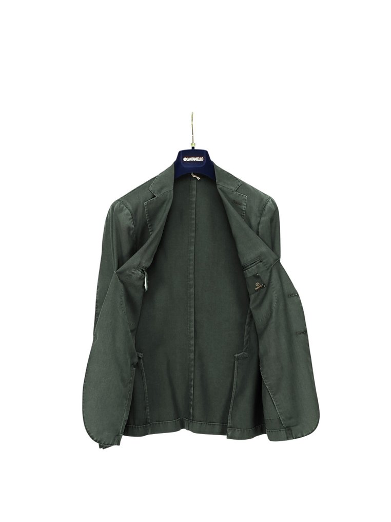 RRP 650€ SANTANIELLO Green Jacket Wool Handmade in Italy - 48 IT - Blazer - New with tags #3.2