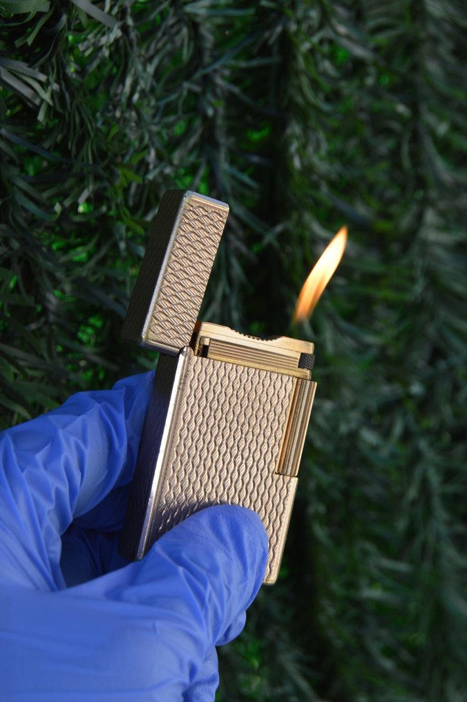 S.T. Dupont - Line 1, BR. Total Pattern - Sem preço de reserva - Isqueiro de bolso - Ouro #3.2