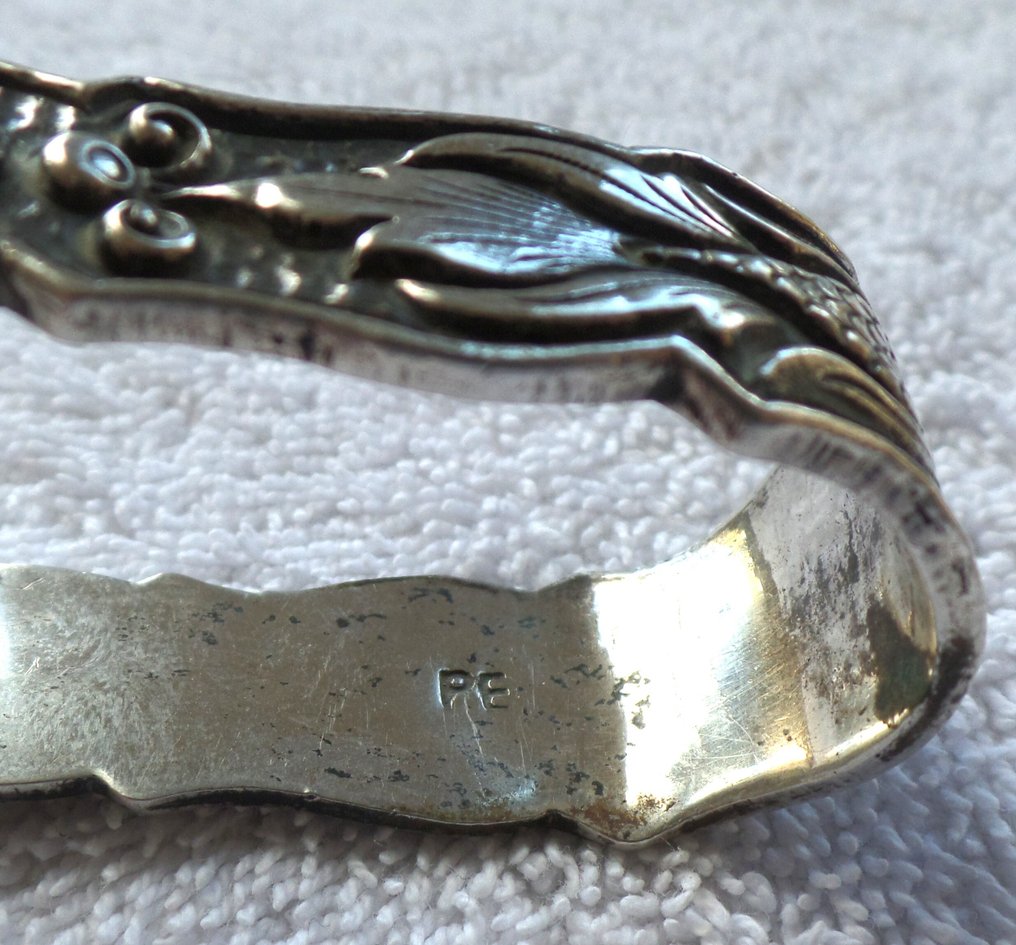 Mollette da zucchero (5) - .833 argento - 1850-1900 - forchette e cucchiaini #4.3