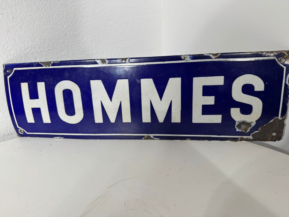 άνδρες - HOMMES - Πινακίδα - Σμάλτο, Μέταλλο #2.1