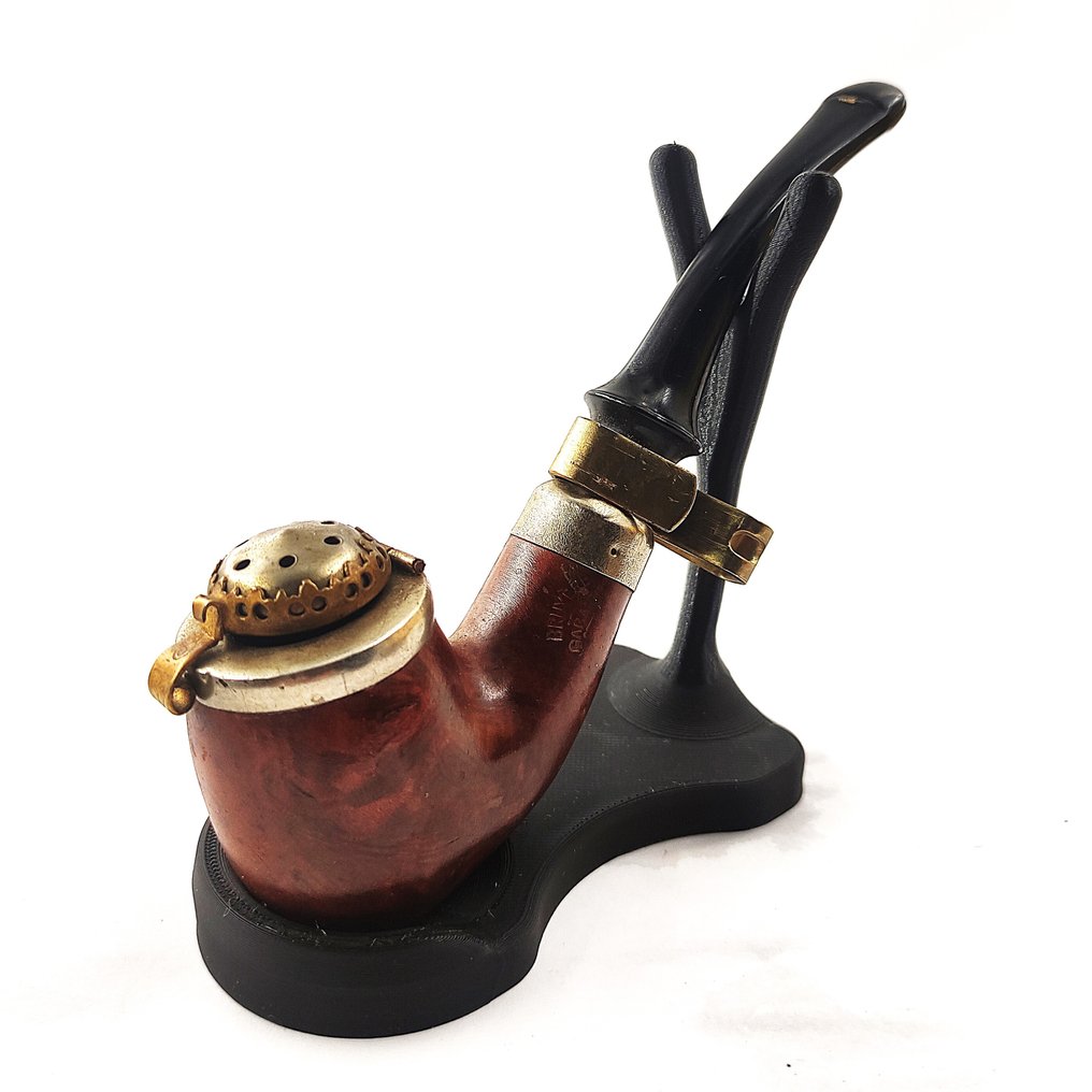 Hand Carved Wooden Pipe with Wind Cap - Bruyere Garantie - χωρίς τιμή ασφαλείας - Πίπα - Ξύλο, Ορείχαλκος, Πλαστικό #2.1