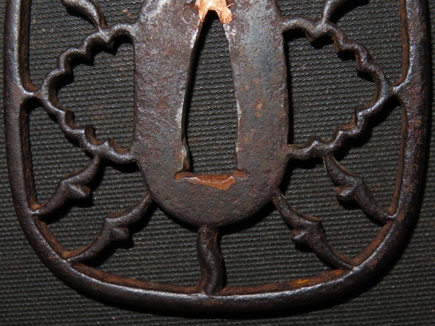 Κατάνα - Σφυρηλατημένο Σίδερο - Daito Sukashi Tsuba : C5-84 - Ιαπωνία - Edo Period (1600-1868) #3.2