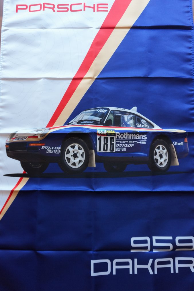 旗 - Porsche - 959 Dakar – Rothmans Racing Flag – (80 × 120 cm) #4.3