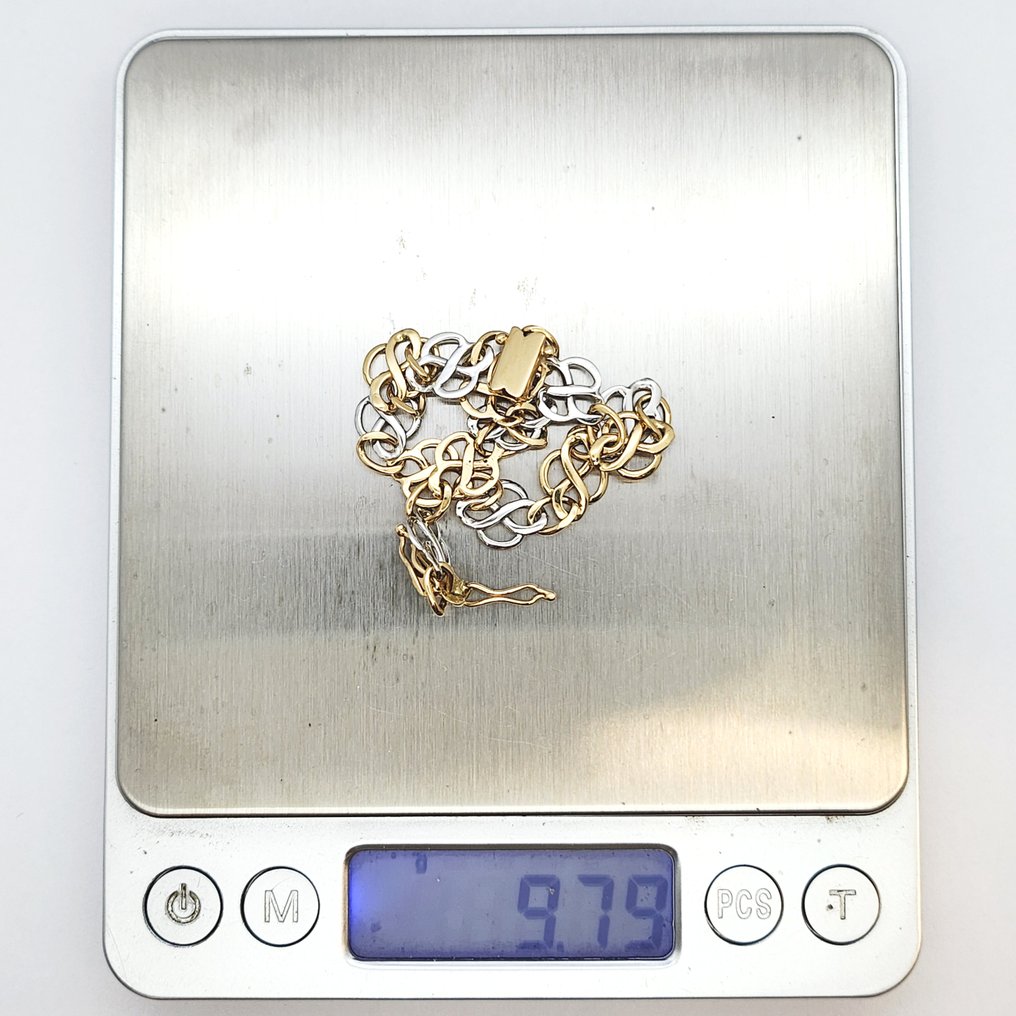 手鈪 - 18 克拉 黃金, 白金 #4.3