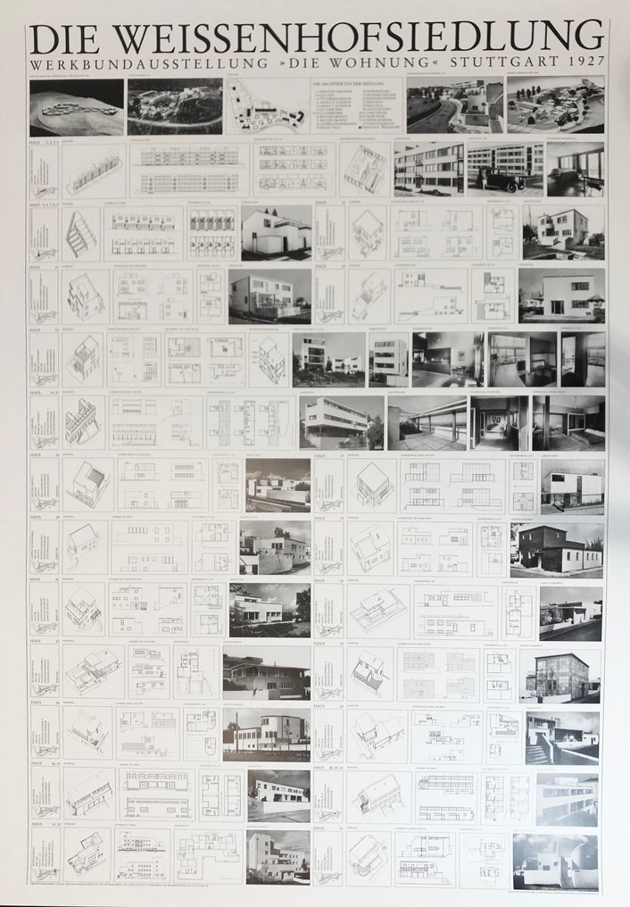 BAUHAUSARCHITEKTUR - Die Weißenhofsiedlung. Werkbundausstellung "Die Wohnung", Stuttgart 1927. #1.0
