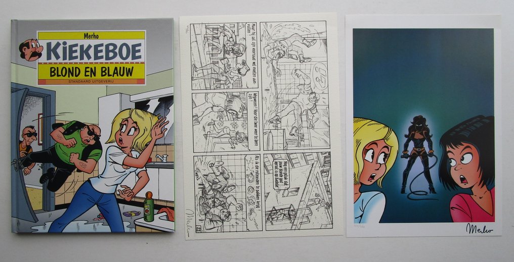 Kiekeboe - Blond en blauw - luxe HC met 2 prenten - 1 Album - 2000 #1.0