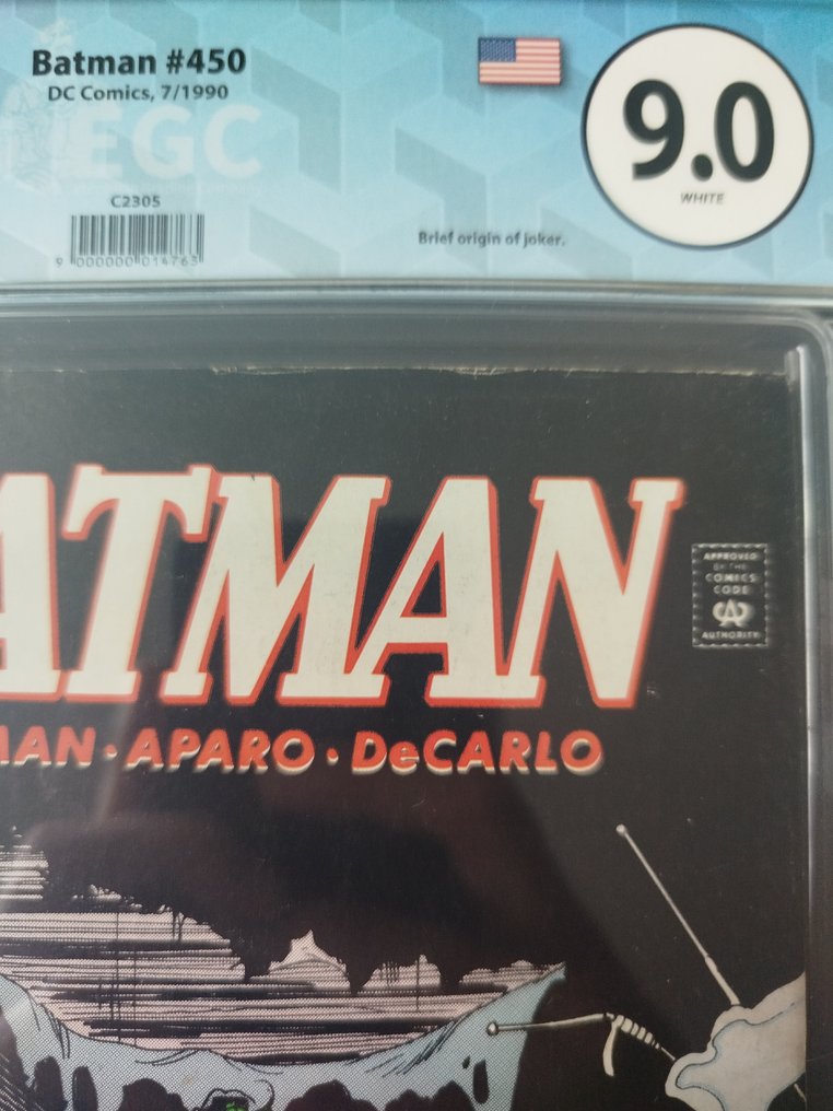 Batman #450 - EGC 9.0 - Wildcard! - 1 Graded comic - Første utgave - 1990 #2.1