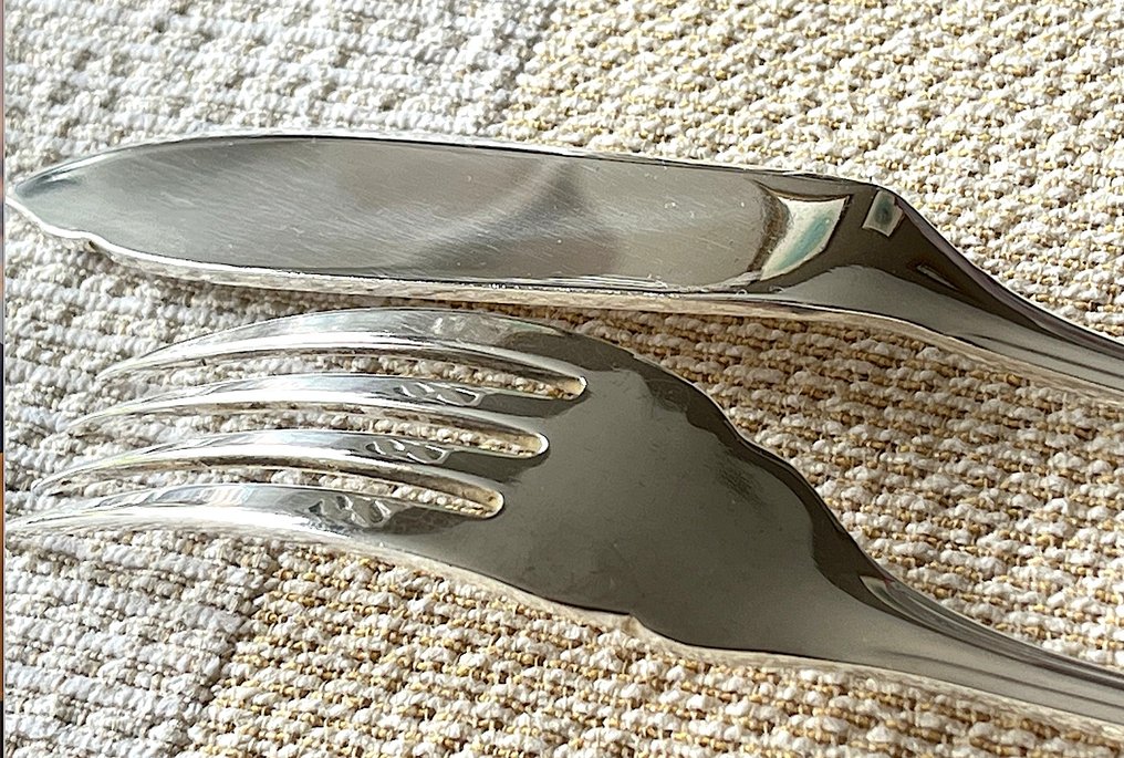 Christofle - Servizio di posate da pesce per 12 (24) - Modello Pompadour - Placcato argento #3.2