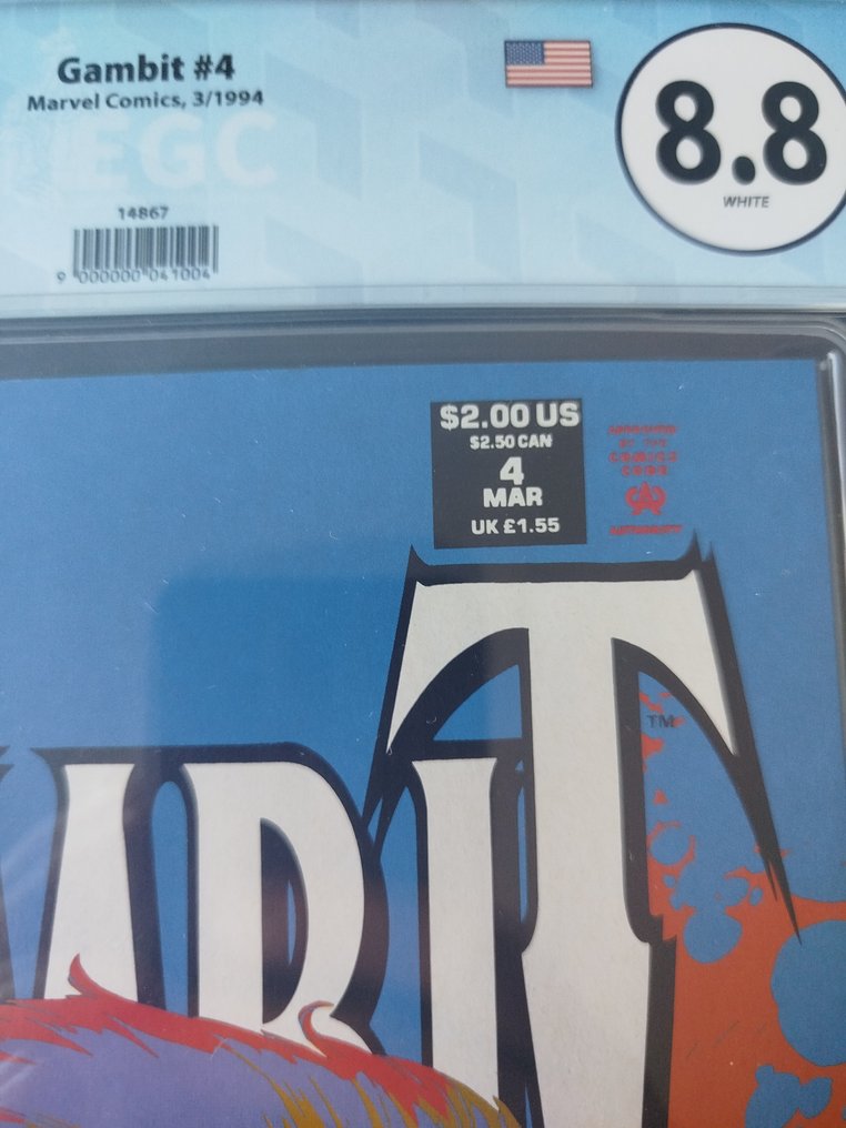 Gambit (Vol. 1) #1 + #2 + #3 + #4 - EGC 9.3 + 9.8 + 9.8 + 8.8 - Complete series - 4 Graded comic - Primeira edição - 1993/1994 #4.3