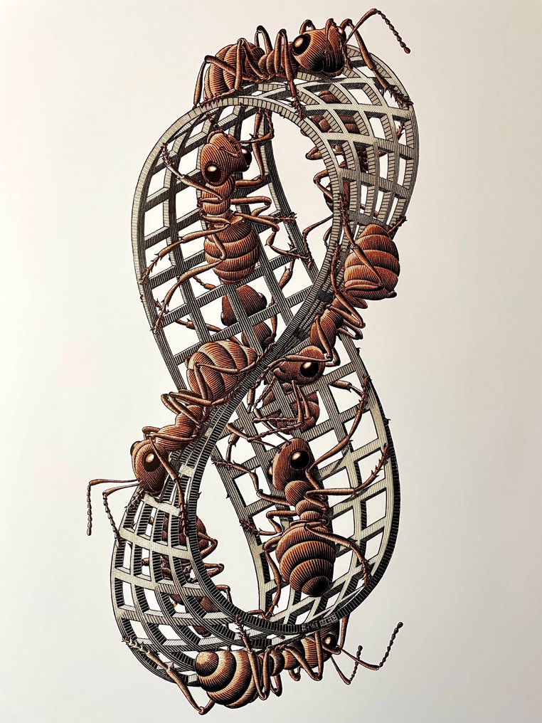 M.C. Escher (1898-1972) - "Möbius Strip II "(Red Ants) (1963) #1.0