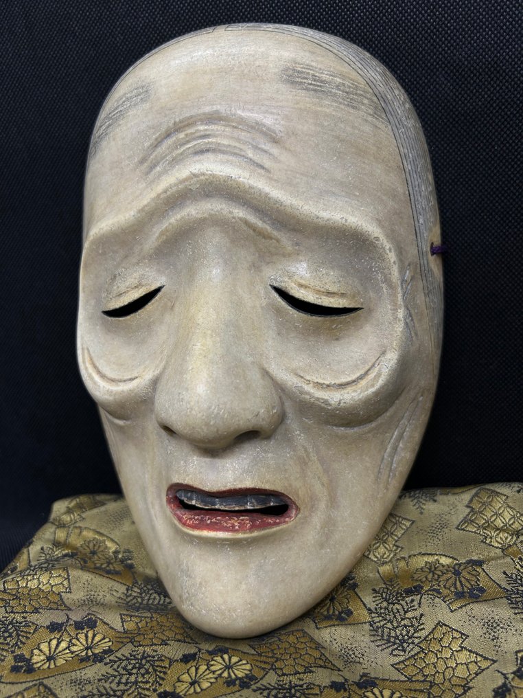 日本能乐面具 - 木, Abiko Mitsuhiro安彦光寛 - Uba姥配Noh面具包 #4.3