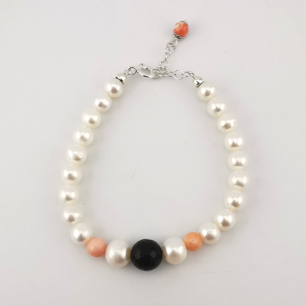 Perle - Sølv - Armbånd - italiensk håndverk #2.1