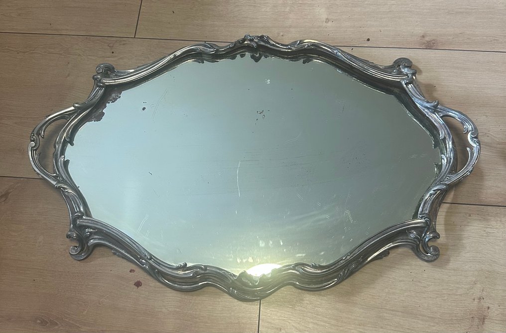 "Surtout de Table" (Table Platter) - 中心桌 - 镀银, 玻璃, 金属 - 花园主题中心装饰 #2.1