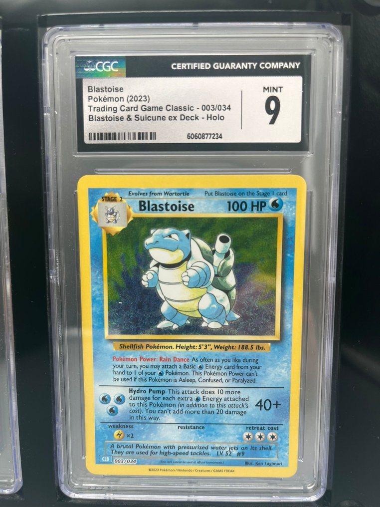 Pokémon - 3 Graded card - Blastoise, Squirtle, Wartortle Holo - CCC 9 - Sword & Shield #4.3