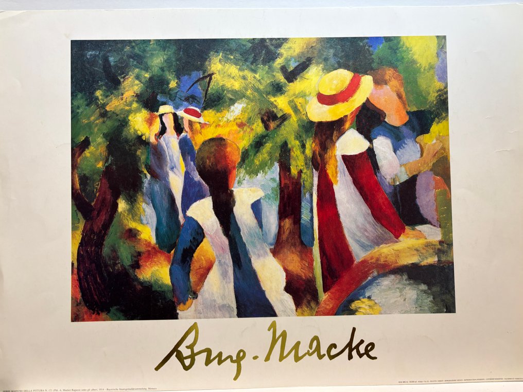 August Macke - Fille sous les arbres 1914 #3.2