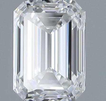 1 pcs Diamant (Natuurlijk) - 0.70 ct - Smaragd - E - VS1 - Gemological Institute of America (GIA) #1.0