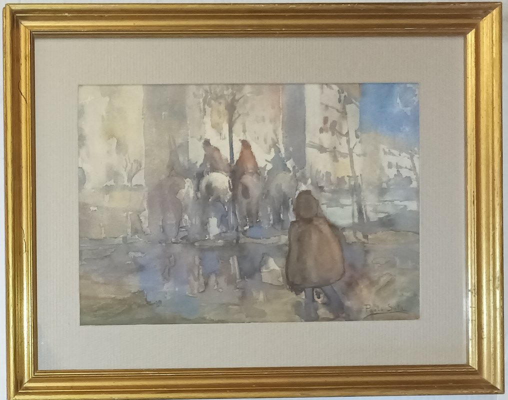 Paolo Sala (1859-1924) - Figure e cavalli #1.0