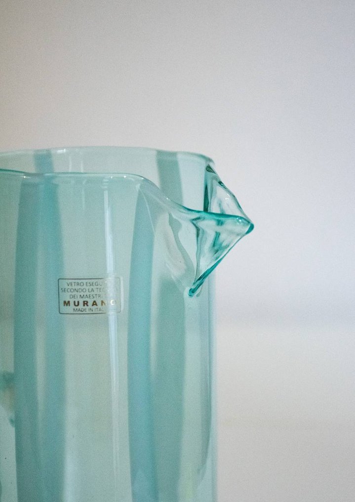 Ribes Atelier - Maryana Iskra - Drinking set - Murano glass - Set of six glasses with matching pitcher. #4.3