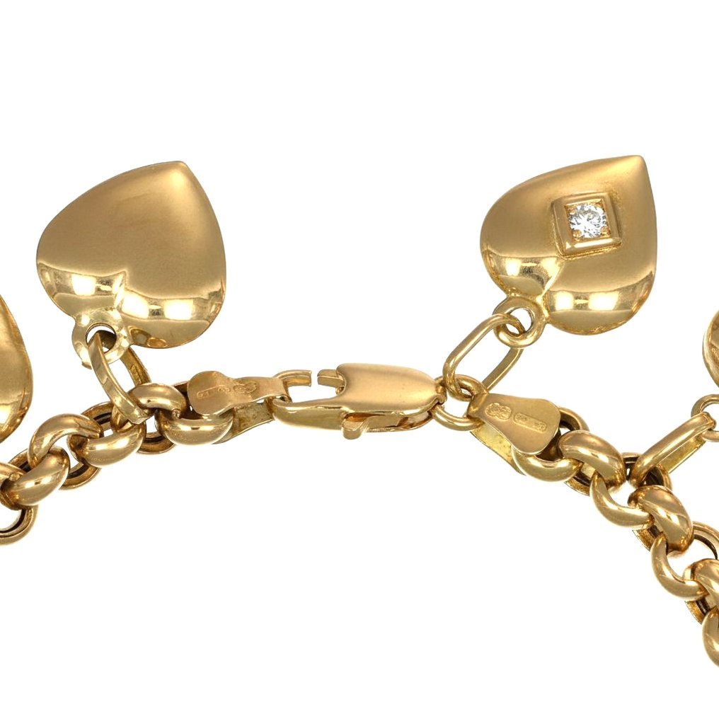 手鈪 - 18 克拉 黃金 - 0.20ct. tw. 鉆石 (天然) #4.3