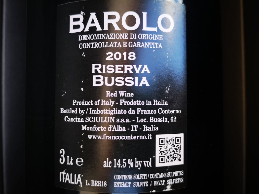 2018 Franco Conterno, Bussia - Barolo Riserva - 1 Double Magnum/Jeroboam (3l) #2.1