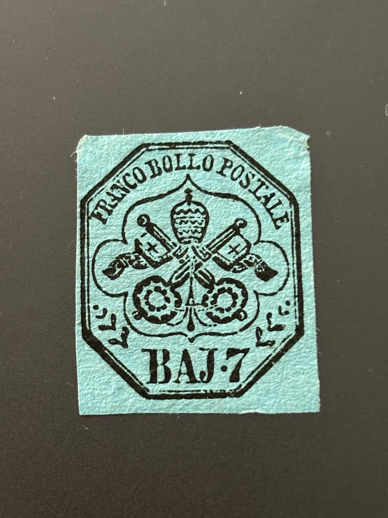 意大利古城邦-教皇国 1852 - 意大利 教皇国 - 萨索内 3a-5a-8 #3.2