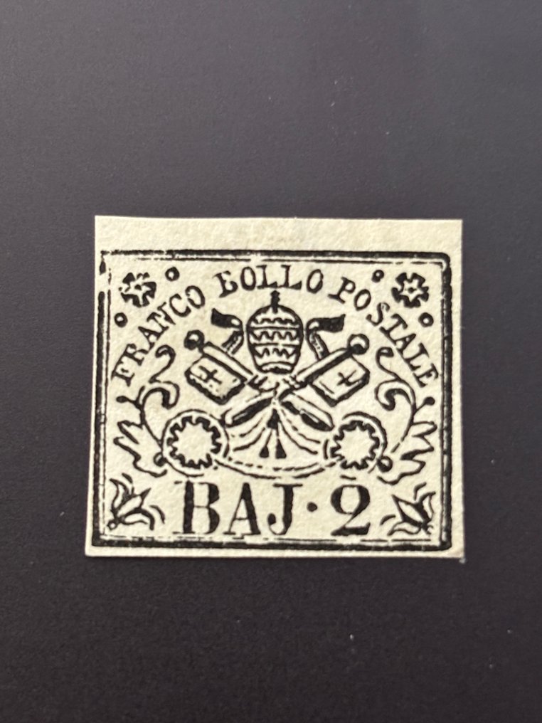 意大利古城邦-教皇国 1852 - 意大利 教皇国 - 萨索内 3a-5a-8 #1.0