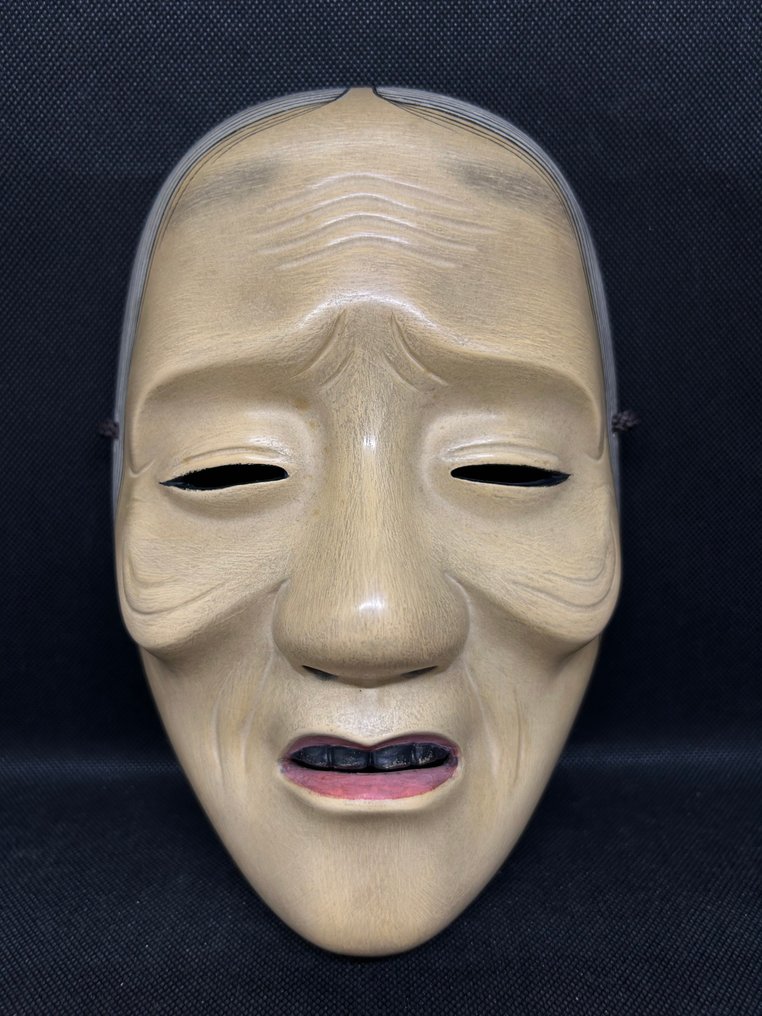 日本能乐面具 - 木, 高品质木雕能乐面具 - Uba姥 - Uba姥配Noh面具包 #1.0