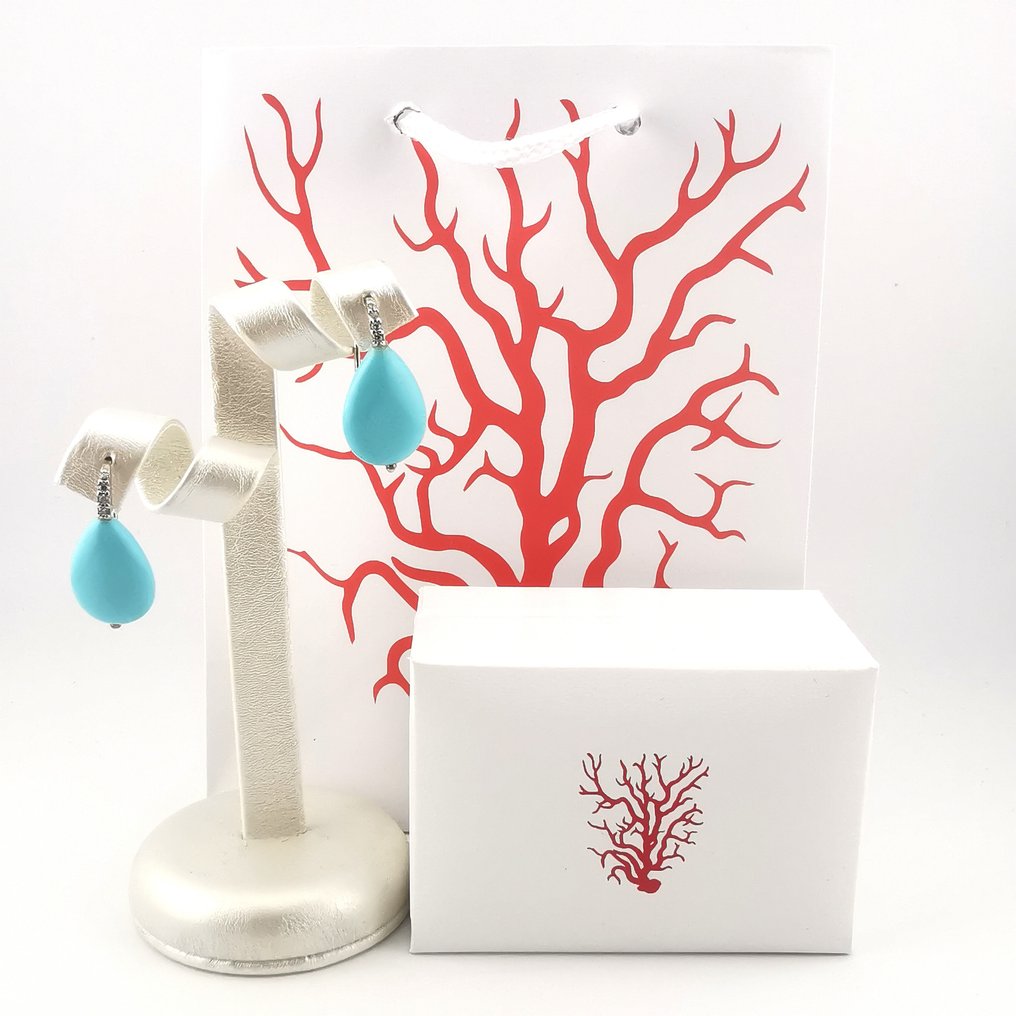 Turquoise - Argento 925 - Earrings - Grape cluster earrings #4.3