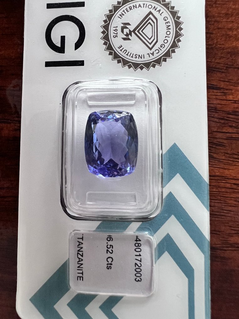 1 pcs Albastru Tanzanite - 6.52 ct - IGI (Institutul gemologic internațional) - 6,52 ct. violet-albastruie #2.1