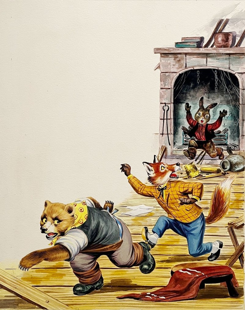 Severino Livraghi - 1 Gouache - Br'er Rabbit/ Broer Konijn - 1965 #1.0