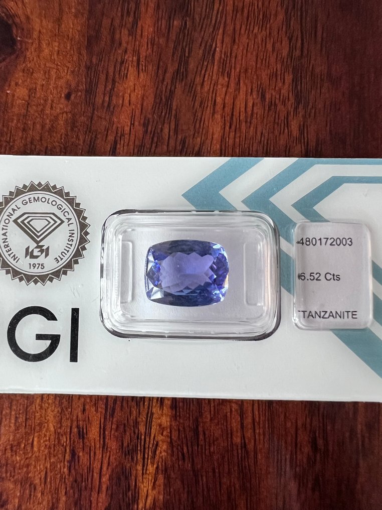 1 pcs Albastru Tanzanite - 6.52 ct - IGI (Institutul gemologic internațional) - 6,52 ct. violet-albastruie #4.3