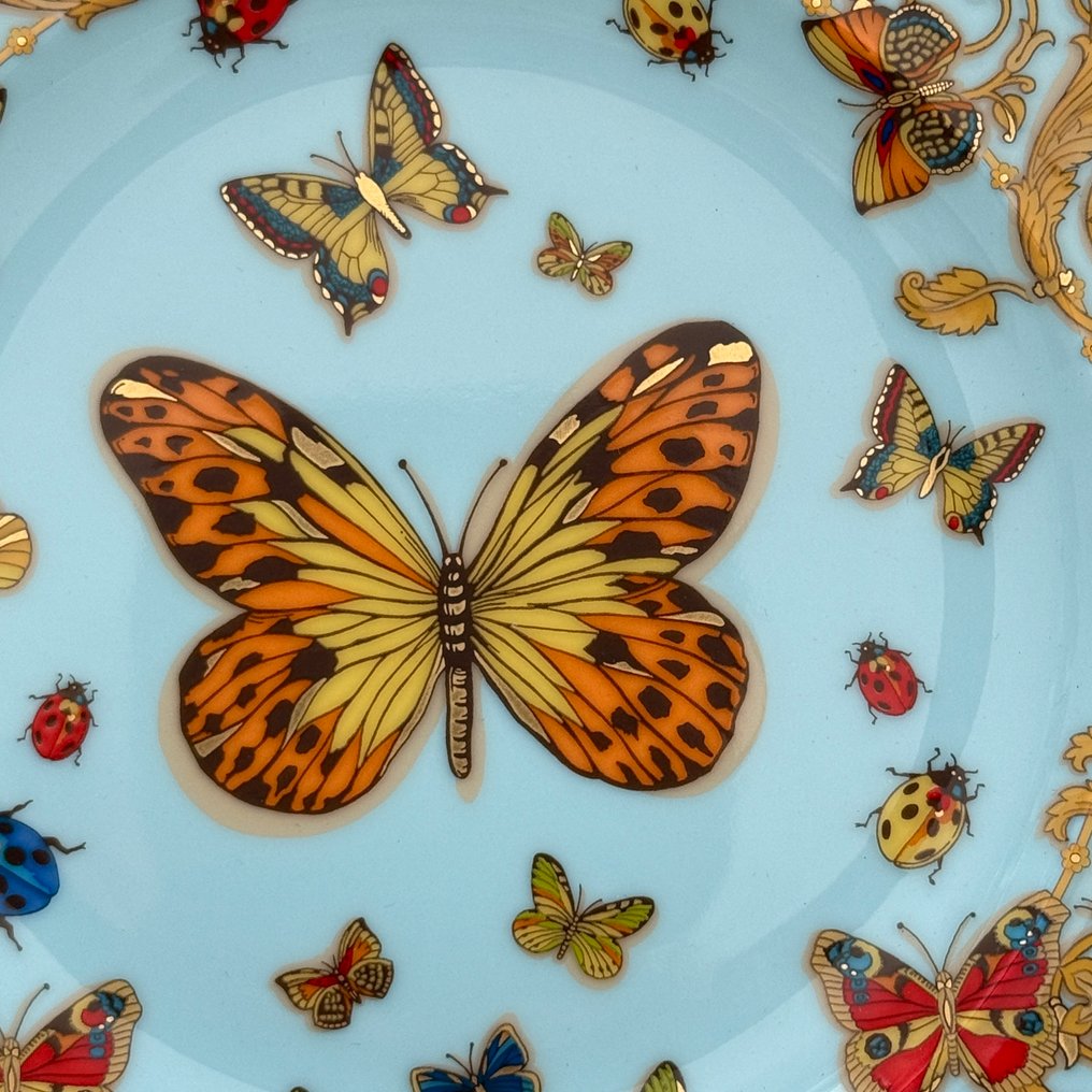 Rosenthal - Gianni Versace - 碟 - Brotteller - 18 cm Le Jardin de Versace / Butterfly Garden - 瓷器 - 复古原包装 #1.0