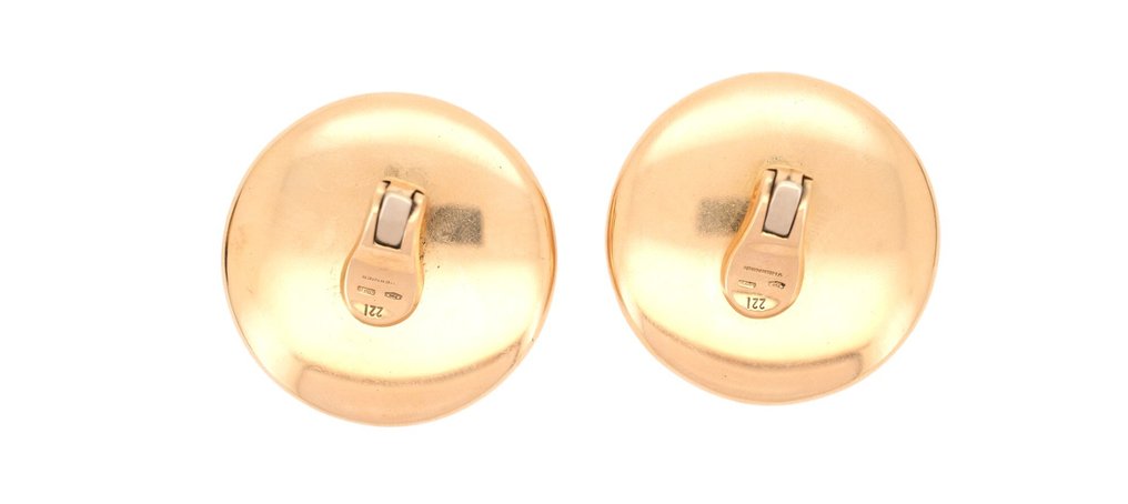 Vhernier - 耳环 - 18K包金 黄金 - 圆形夹式耳钉 #1.0