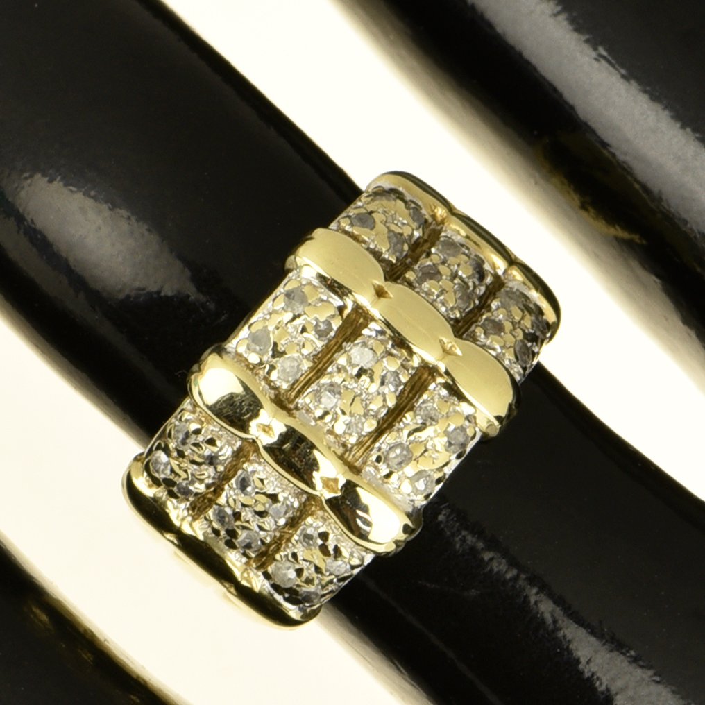 Δαχτυλίδι - 9 kt. Κίτρινο χρυσό Διαμάντι (Φυσικό) #1.0