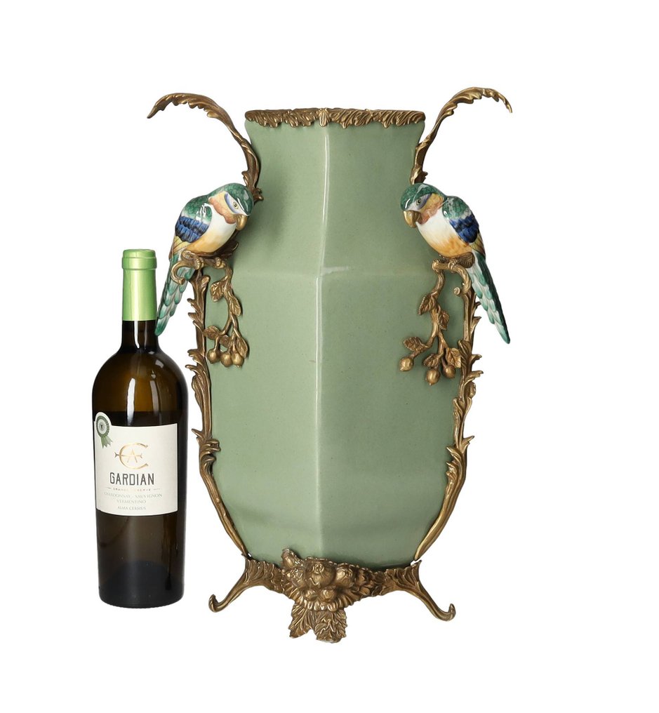 花瓶  - 瓷器, 青銅色 #1.0