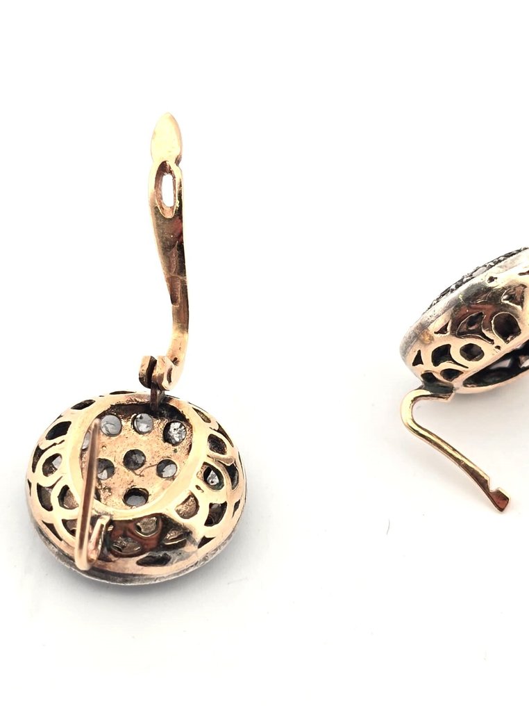 Ingen mindstepris - Øreringe - 14 karat Gulguld - 1.50ct. tw. Diamant (Natur) #4.3