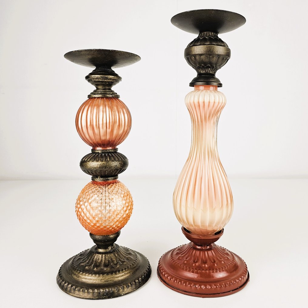 Nordal - 燭台 (2) - 玻璃, 金屬 #1.0