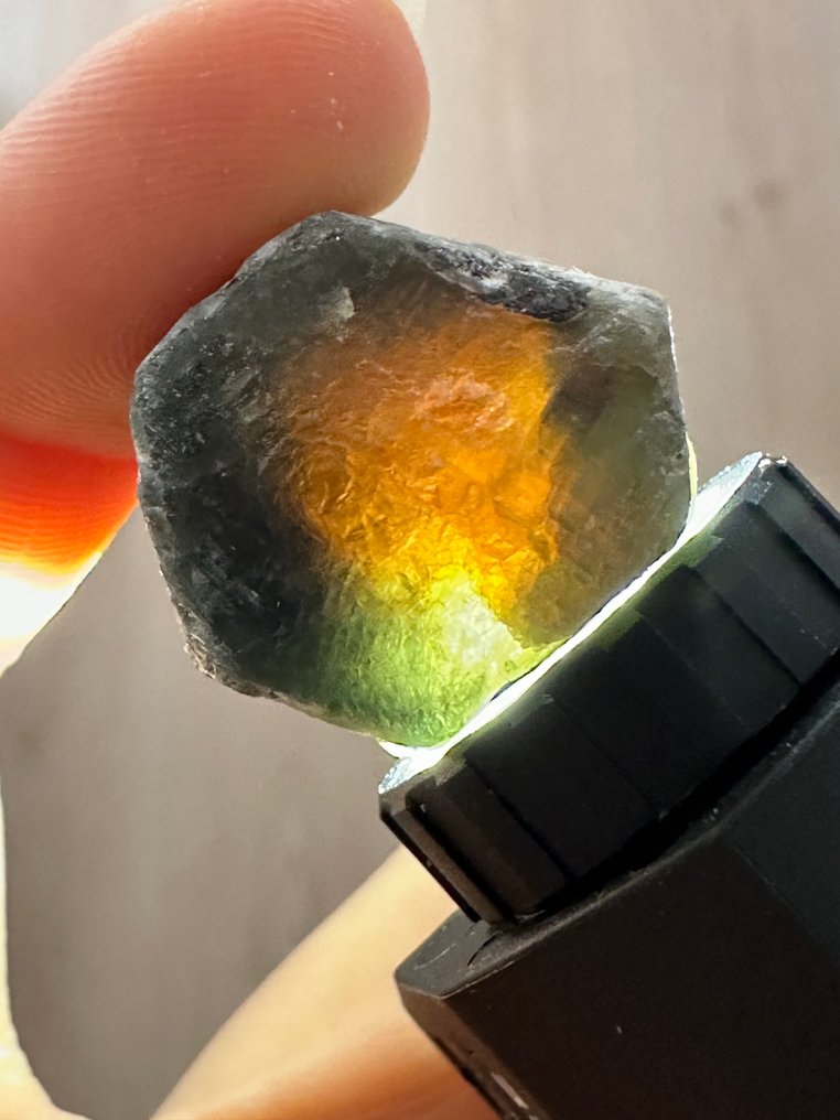 蓝宝石 精彩之作！极其罕见的多色蓝宝石。127,85 克拉。六边形，百分之百特别。 - 高度: 22 mm - 宽度: 17 mm- 25.57 g #1.0