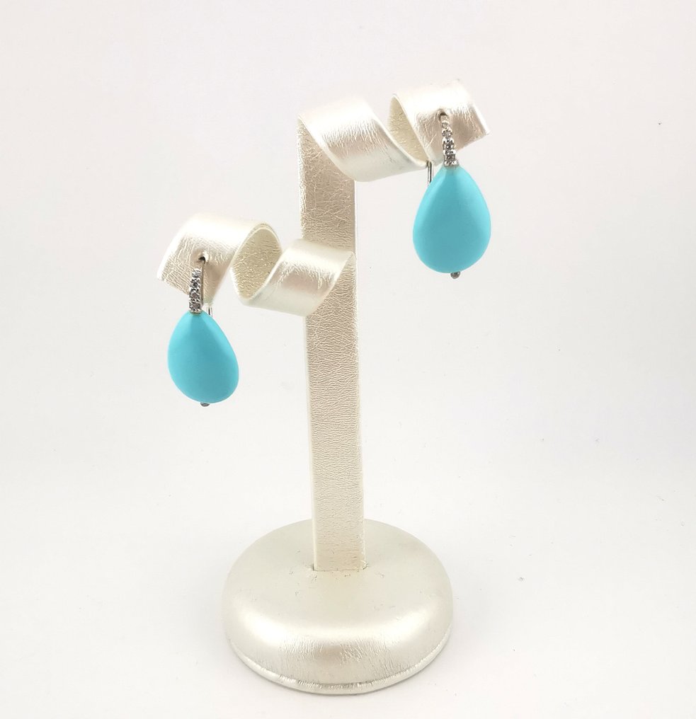 Turquoise - Argento 925 - Earrings - Grape cluster earrings #1.0