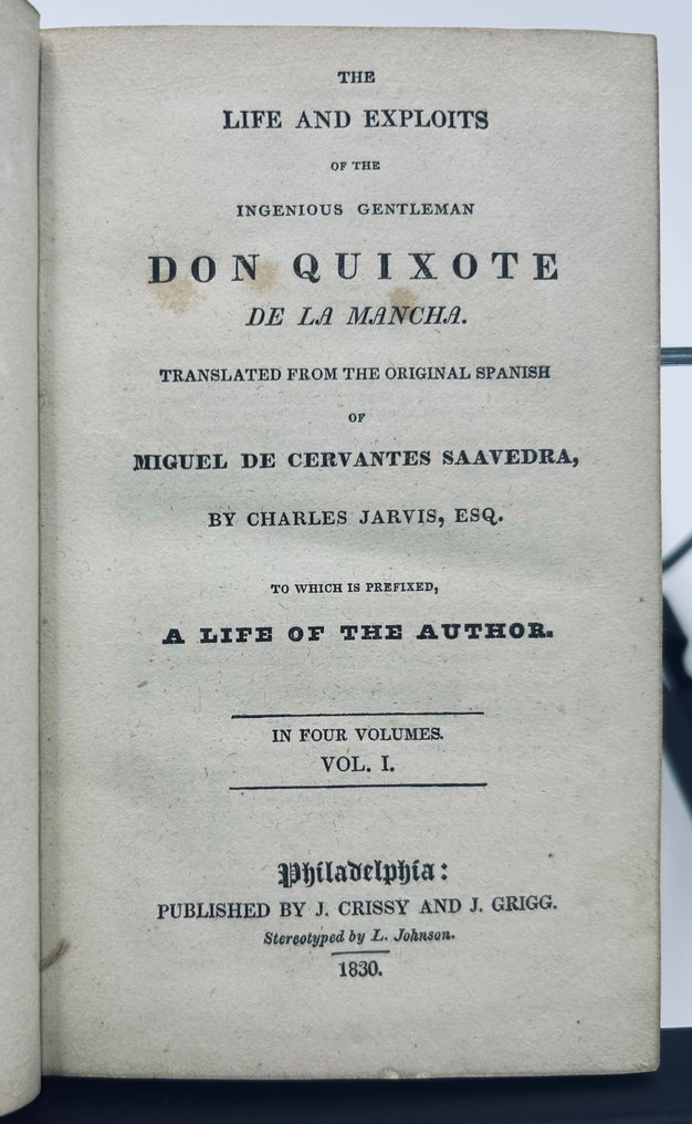 Miguel de Cervantes Saavedra - The Life and Exploits of the Ingenious Gentleman Don Quixote de la Mancha - 1830 #1.0